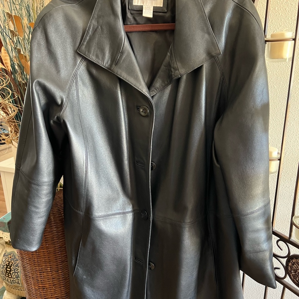 Worthington Black Leather Jacket Timeless Design